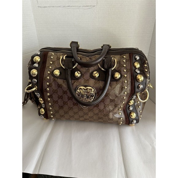 GUCCI  Babushka bag, Need Small Repair To Grommet, Some Slight Discolorations - Picture 1 of 16